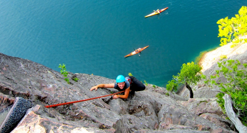 lake superior rock climbing